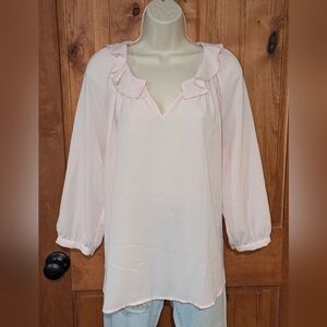 Elle Blush Ruffle Blouse‎